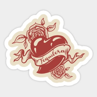 Tequilera - red design Sticker